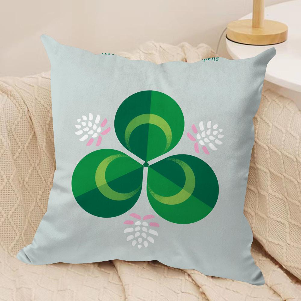 Flower Art Simple Cushion Cover Silky Short Plush DoubleSided Printed Pillow Case for Sofa All Seasons Home Decor Gift