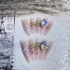 Zircon Style High-Quality Handmade Press-On Nails with Diamonds