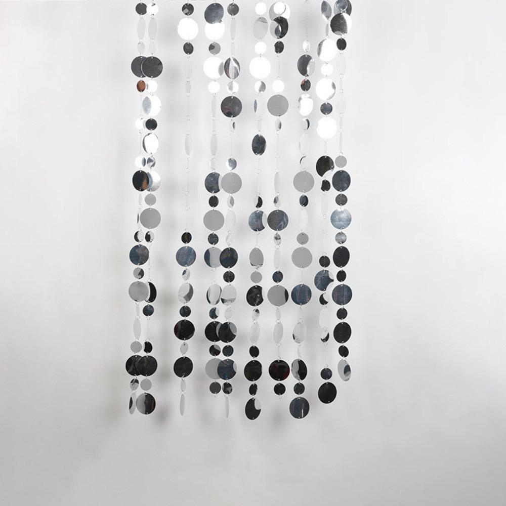 10PCS 1 Meter Sequins Hanging Foil Curtains Gold Silver PVC Sequin Bead Strings Flash Curtains Glitter Bead