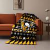 Penguin Hockey Winter Blanket Design print blanket soft and cozy perfect for the living room bed sofa or a nap,gift