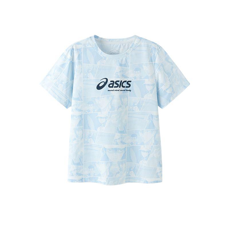 Asics x XINWANGQIUWANGZI,LIANMINGKUAN Sports Performance T Shirt SS25 5017 Blue Multicolor Children Aged 3 7 Years Old 332251171051-5017 110