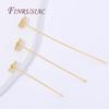 5/10Pcs 18K Gold Plated Flowers Head Pins For Jewelry Making Supplies,DIY Bracelets&Earrings Accessories