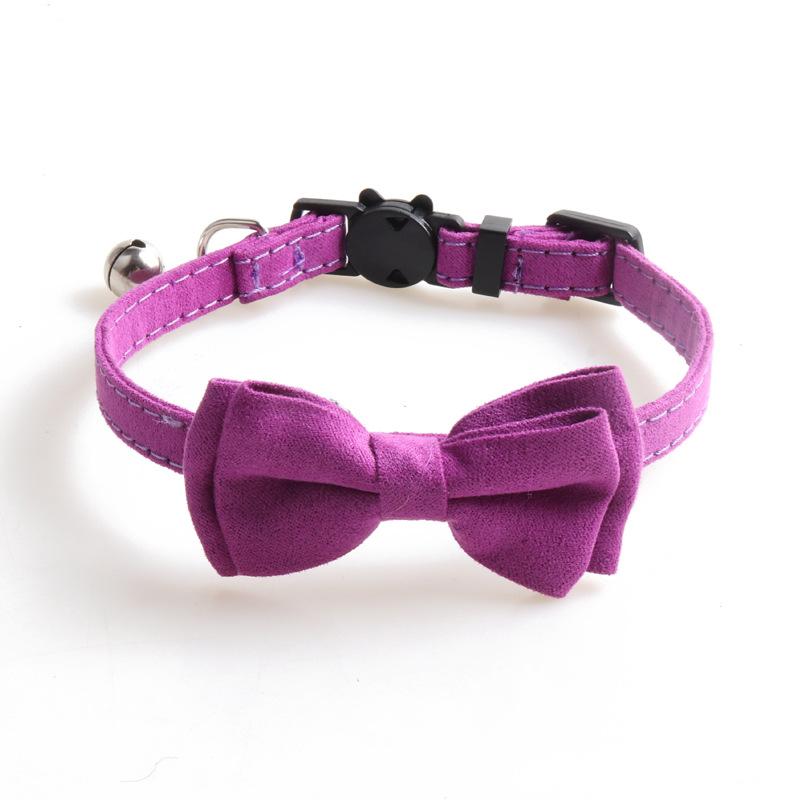 New Pet Dog Collar Solid Color Macaron Suede with Bow for Cats and Dogs  Dog Accessories for Small Dogs Dog Harness Dogs Leash