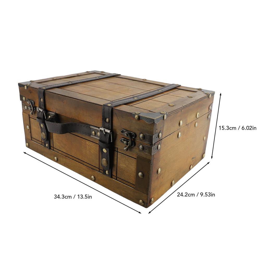 Retro Suitcase Synthetic Wood Vintage Elegant Decorative Storage Box Wooden Organizer Box 13.5x9.5x6.02in for Photo Props Gift