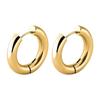 Stainless Steel Double-Sided Round Wire Earrings - European and American Fashion, Versatile and Simple Ins Style