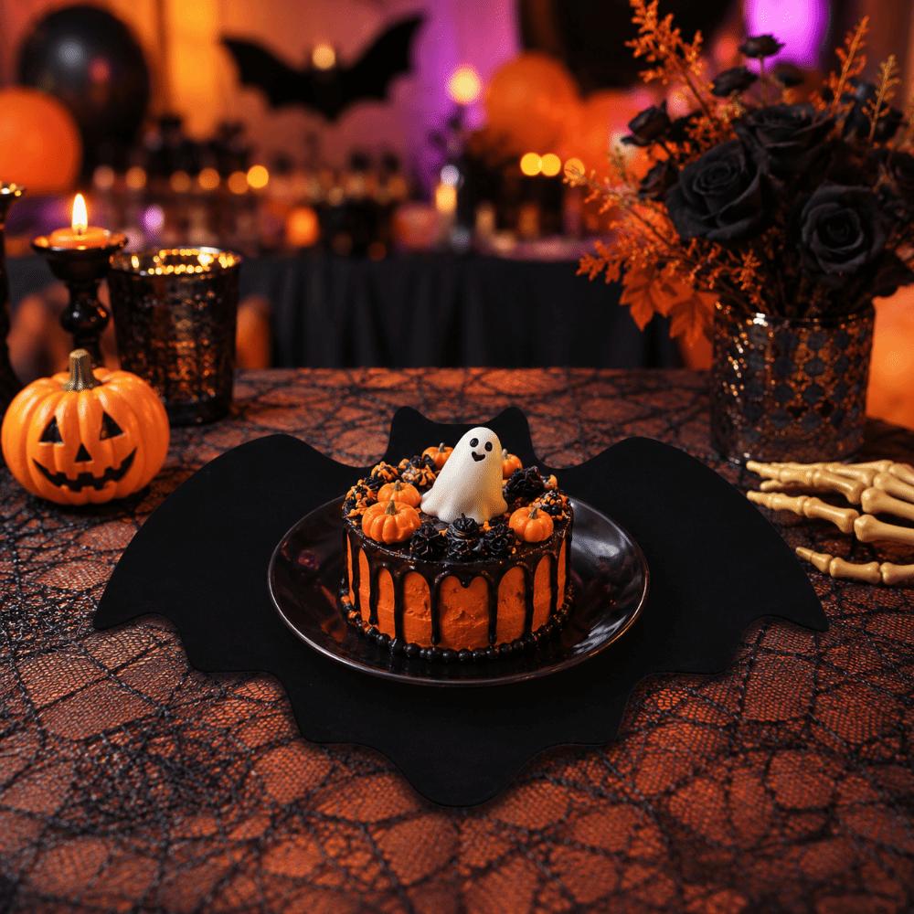 10Pcs Heat Resistant Bat Shape Table Mat Creative Place Mat Halloween Dining Mat Home Decoration