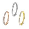 Titanium Rhinestone Nose Ring/Earring (6-12mm)