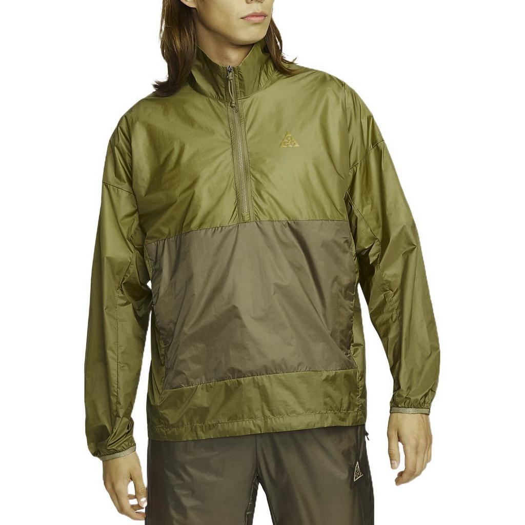 Nike Color-Block Logo Print Stand Collar Long Sleeve Jacket Men Jackets Green DN3954-378