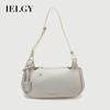 Casual Commuter Underarm Bag Simple Texture Lychee Pattern Portable Dumpling Bag