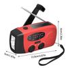 Emergency Crank Radio 2000mAh Emergency Weather Radio Waterproof Hand Crank Weather Alert Radios FM/AM/SW SOS Alarm Weather
