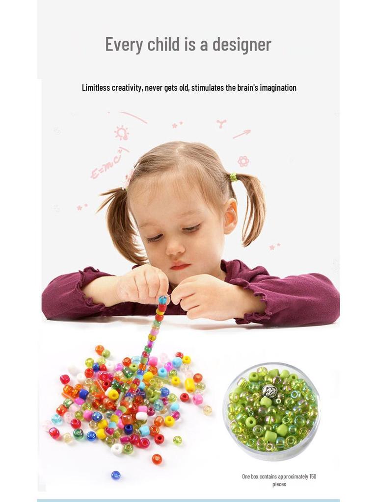 Children's DIY Beading & Weaving Bracelet Kit - Educational Jewelry Making Toys for Girls