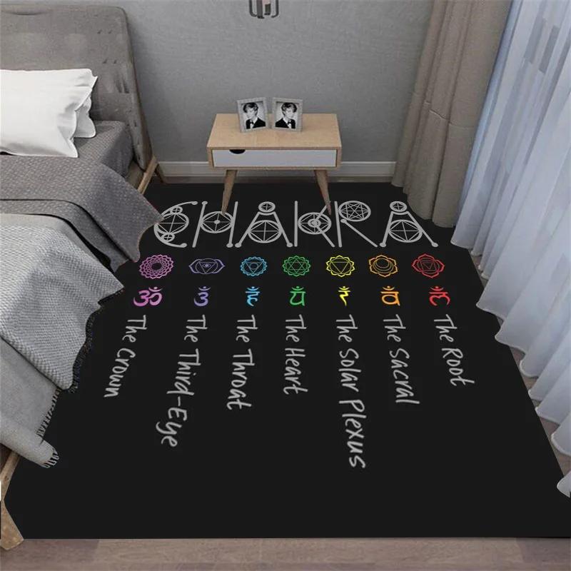 3D Chakra Printed carpet non-slip carpet door mat Yoga mat bedroom decoration area rug bedroom decor birthday gift