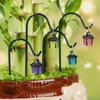 4pcs with Hooks Solar Luminous Lantern Mini Miniature Stake Lantern  Courtyard