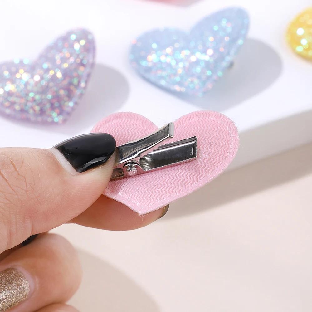 10pcs Kids Colorful Mini Star Hair Clips Girls Children Candy Love Hair Clip Duckbill Clips Baby Hair Accessories Gift