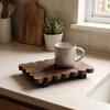 Solid Wooden Storage Tray Decorative Wooden Decorative Pedestal Wooden Plant Stand  Bathroom Decor
