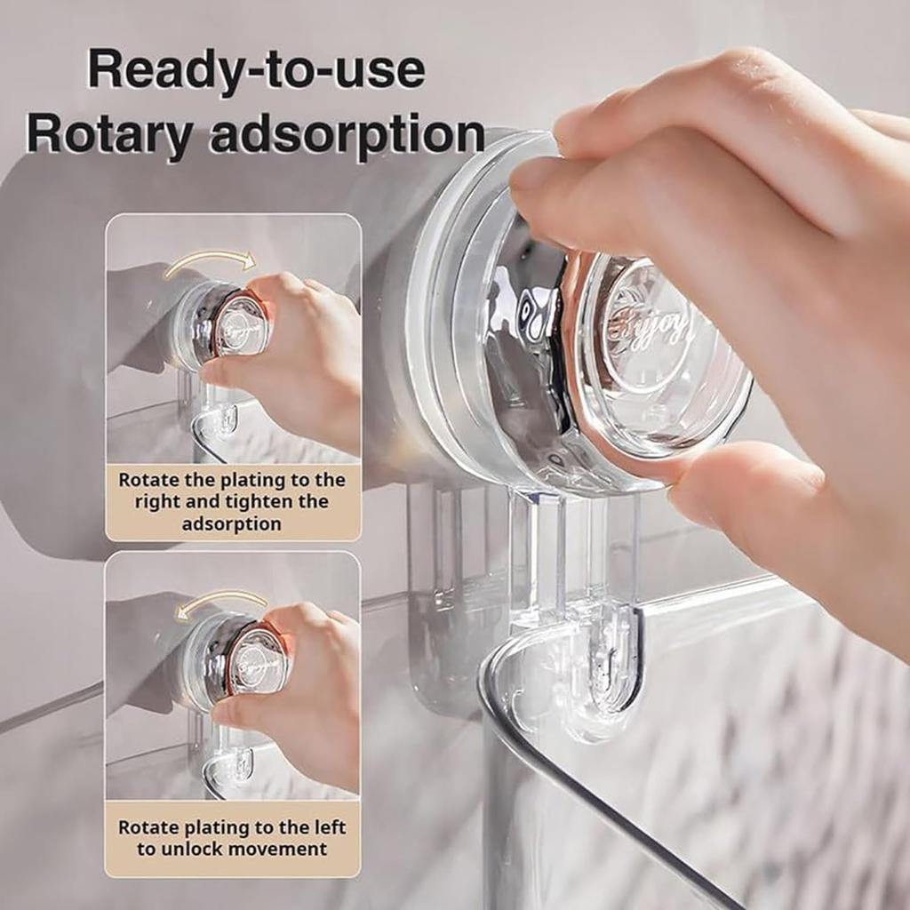 Bathroom Suction Cups Shelves Hole-free Wall Mounted Nail-free Storage Rack Restroom Toilet Bath Table Sanitary Room Supplies