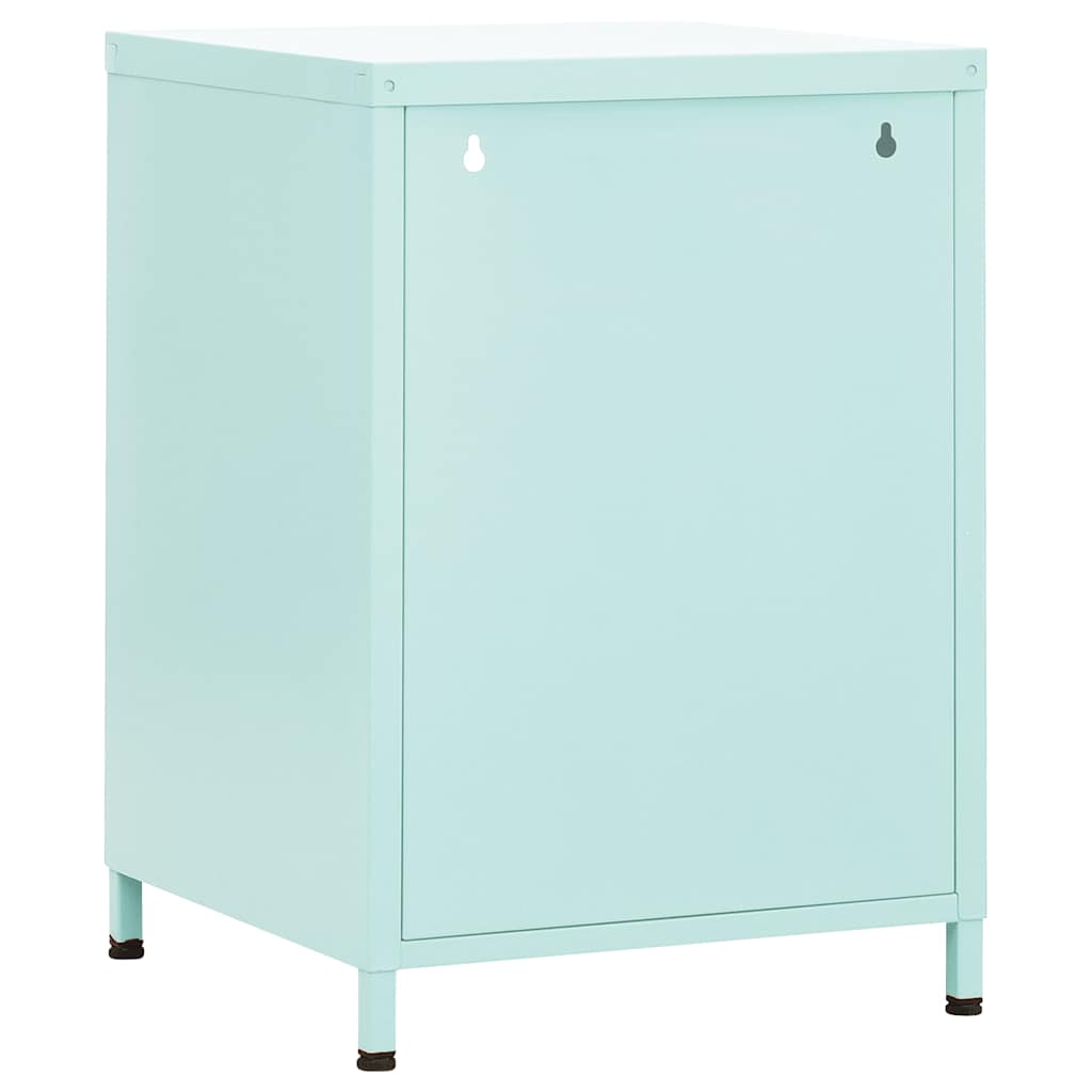 Nightstand Mint Green 35x35x51 cm Steel