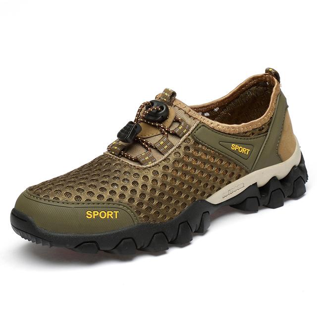 Summer Fashion Men Casual Shoes Breathable Sweat -Wicking Mesh Sneakers Outdoor Non -Slip Easy To Bend Male Shoes
