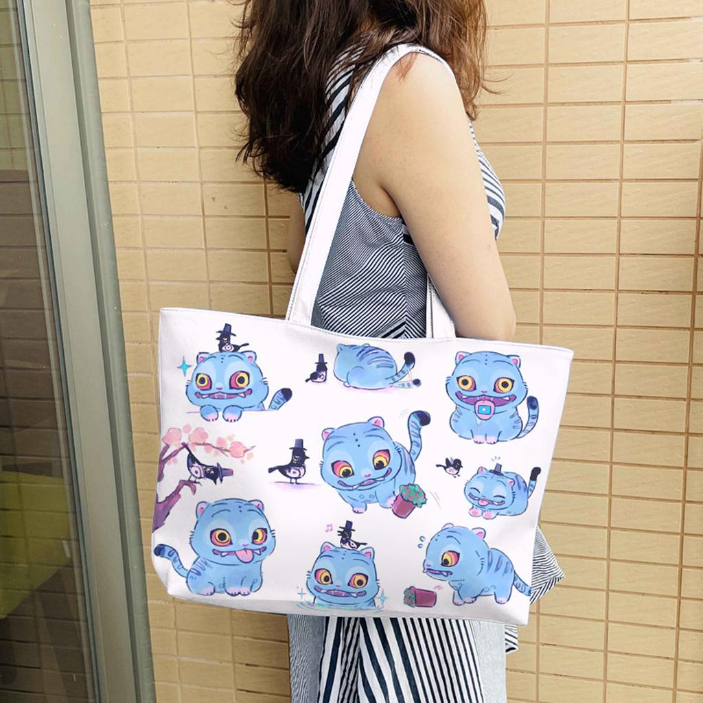 Group One-shoulder Leather Bag Tote Bag One-shoulder Bag PU Large Capacity  Cartoon