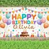 Easy to Hang Party Decoration Festive Banner Happy Birthday Banner for Birthday Party Event Decoration Kids Celebration