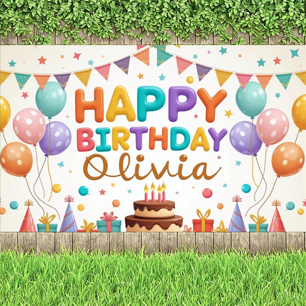 Easy to Hang Party Decoration Festive Banner Happy Birthday Banner for Birthday Party Event Decoration Kids Celebration