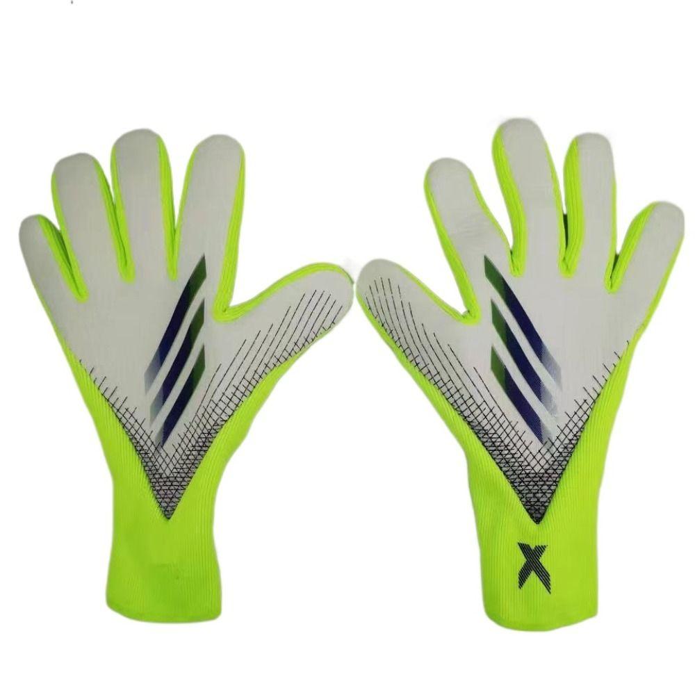 1 Pair of Cushioning Goalie Gloves Breathable Antiskid Latex Gloves Soft Adjustable Soccer Goalkeeper Gloves Play Football