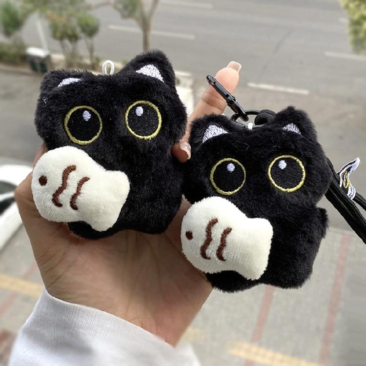 Chaveiro de Gato de Pelúcia Asa Fantasmagórica Estilo Fofo Adorável Pingente de Bolsa Material Macio Presente Para Decoração de Halloween Natal