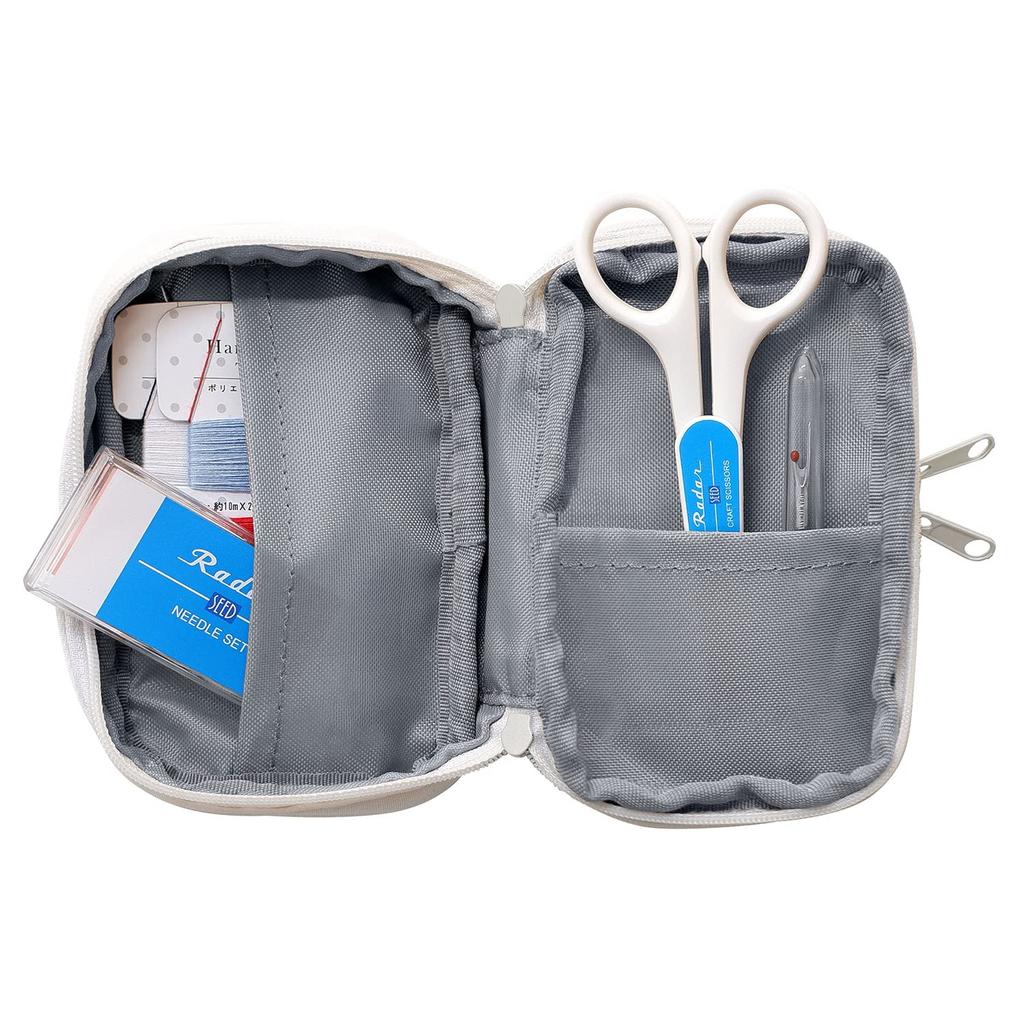 Misasa Radar Sewing Kit Zipper Pouch White x Blue 1486 No.