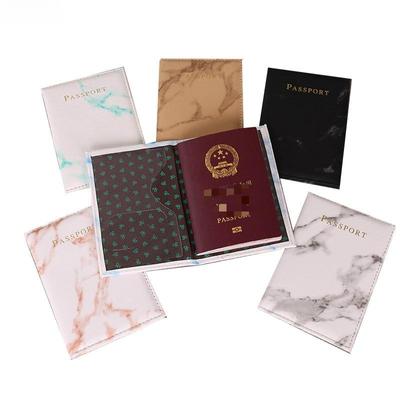 Obal na pas Ženy Muži Pu Kůže Držák na pas Tašky Mramorový styl Paket Pouzdro Peněženka Móda Cestování ID Kreditní karta Peněženka