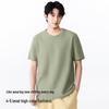 MINISO Men's 220G Waffle Knit Loose Fit Round Neck Short Sleeve T-Shirt
