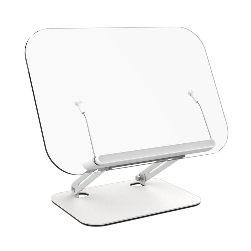 

Clear Acrylic Reading Rest Desktop Tablet Support Holder Stable Multiple Angle Rotation for Home and Office Use