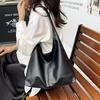 Bags Women'S Fashion Simple Shoulder Bag Large Capacity Pu Commuter Tote Bag Premium Retro Underarm Bag