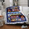 Custom Name Cute Cars Theme Printed Blanket - Perfect for Couch, Bed, Travel & Outdoor Use | Machine Washable, Cozy & Durable.