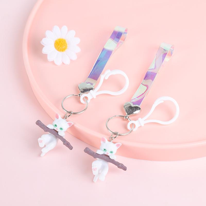 Multi-Color Cartoon Kitten Keychain Pendant