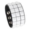 Comfortable Unisex Adjustable Square Stud Leather Bracelet Punk Rock Wristband for Men and Women Gift
