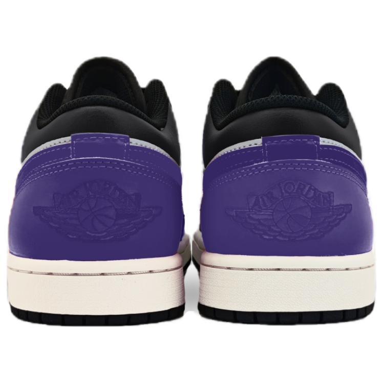 Jordan Air Jordan 1 Abrasion Resistant Abrasion Resistant Low top Vintage Basketball Shoes Unisex Purple Black 553558-081(Team1020-)