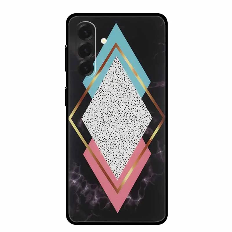 For Samsung Galaxy A17 Cases Marble Painted Black Silicone Back Cover Case for Galaxy A17 5G Protective Shell A17 Texture Bumper