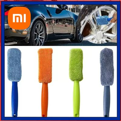 Portable Microfiber Wheel Tire Rim Brush Set Car Wheel Wash Cleaning for Car Wash with Plastic Handle Auto Washing Cleaner Tools