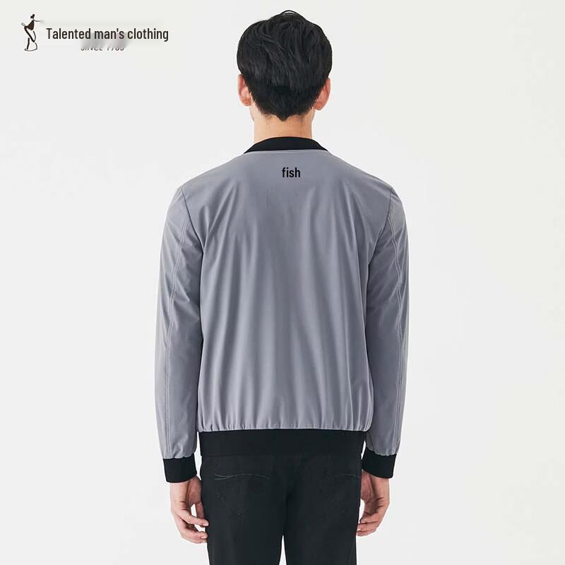TRIES Men's Slim Fit Baseball Collar Casual Jacket
