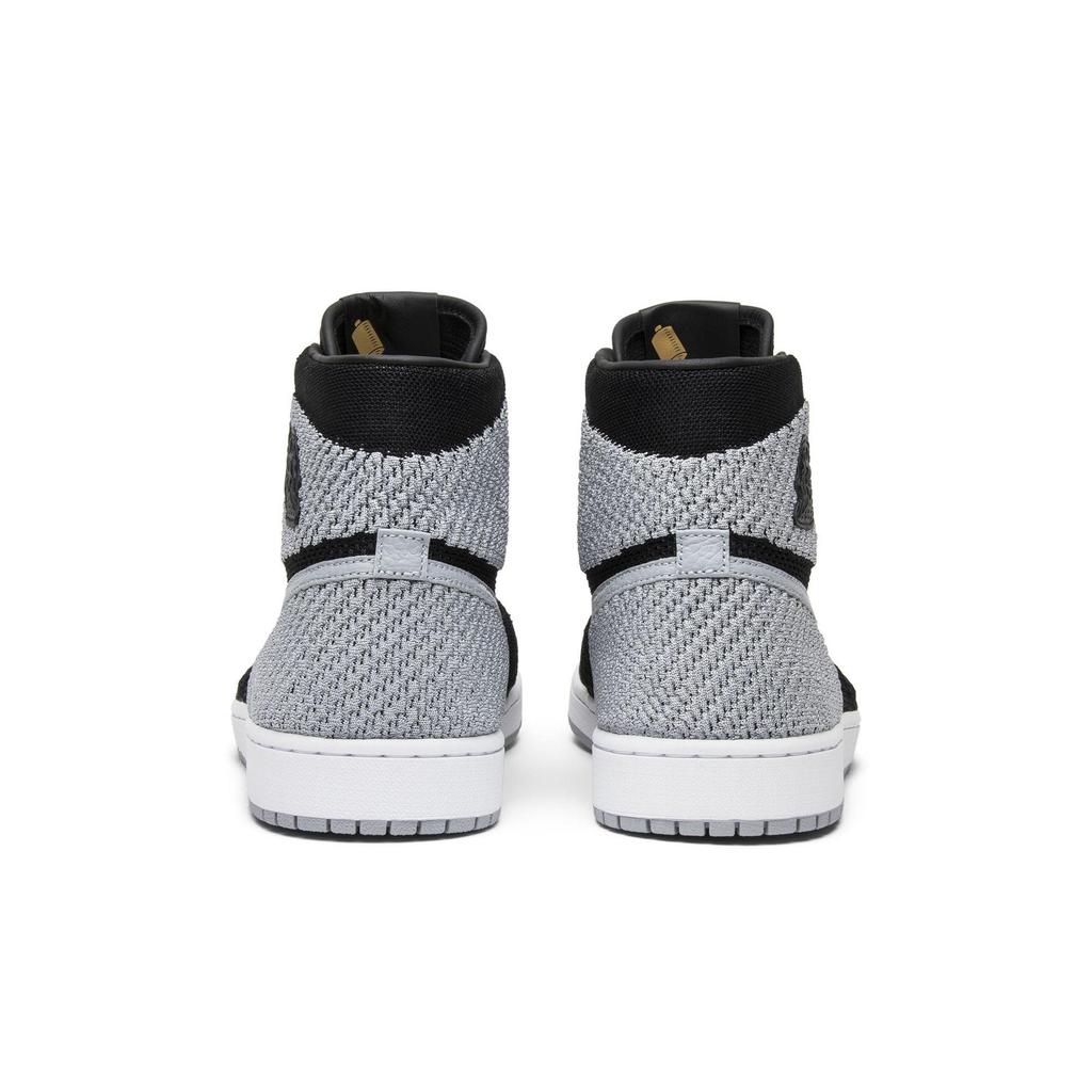 Air Jordan 1 Retro High OG Flyknit 'Shadow' (Unisex) Black / Medium Grey-White Vintage Basketball Shoes 919704 003
