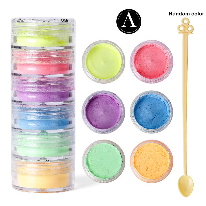 6 Colors/Set Pearlescent Mica Powder Resin Pigment Powder Epoxy Resin Mold Colorant Dye for DIY Epoxy Resin Jewelry Accessories