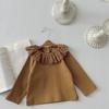 Spring & Autumn Infant Girl's Embroidered Lace Ruffle Collar Top