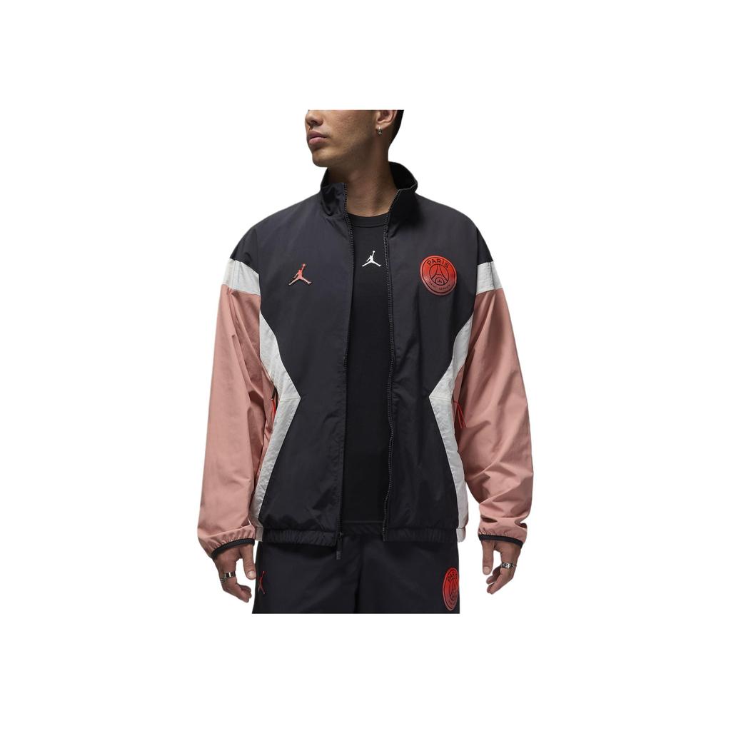 Jordan X PSG Collaboration FW24 M J Anthem Fashion Long Sleeve Hooded Warm Zip Jacket Unisex Jacket Black Pink FV7740-685