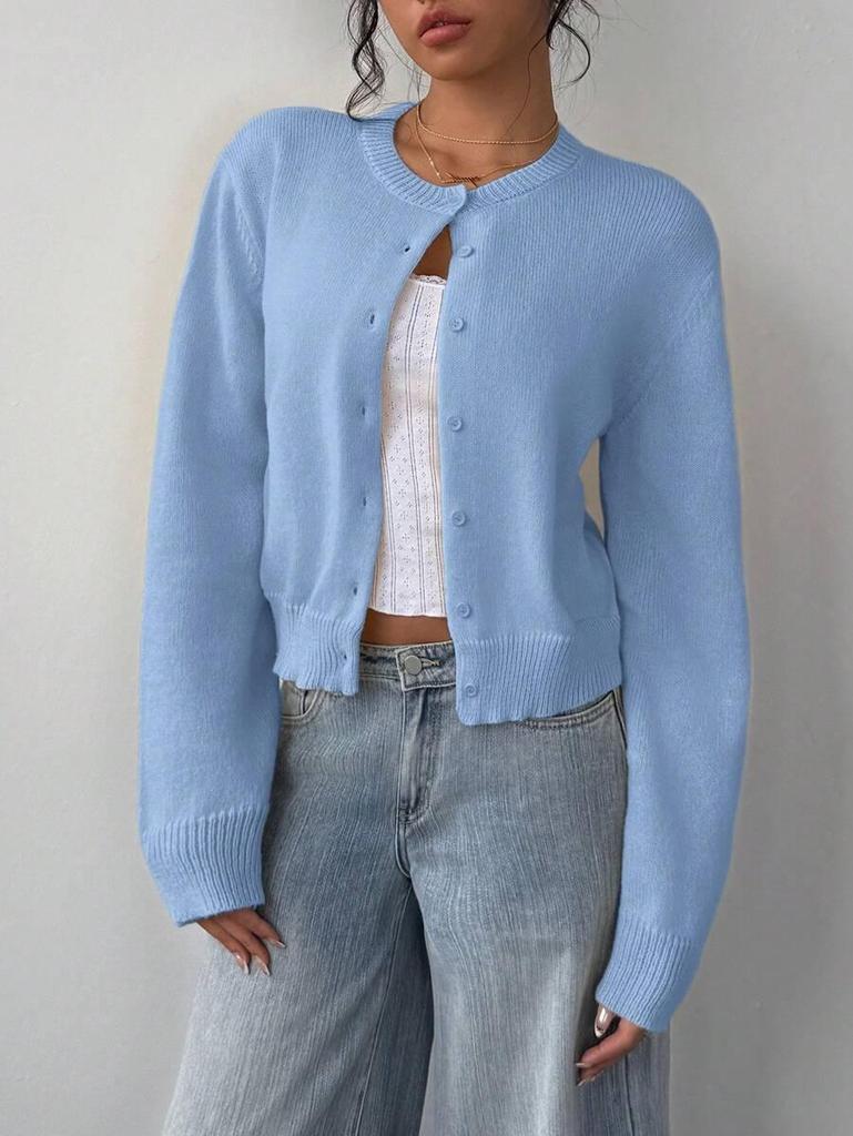 Women's Long Sleeve Knit Cardigan Sweater - Soft, Slimming, and Loose Fit for Autumn/Winter 2025
