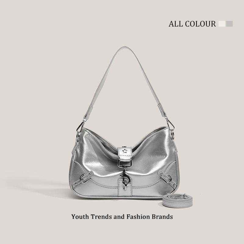 American Sweet and Cool Spice Girl Style Armpit Bag 2025 New Fashion Retro Handbag Versatile Commuter Shoulder Messenger Bag