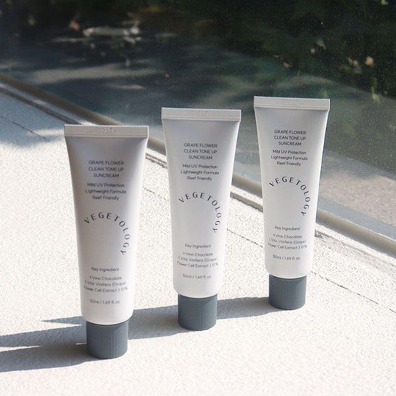 Vegitology Grape Blossom Viniferin Clean Tone-Up Sunscreen SPF50+ PA++++ 50ml