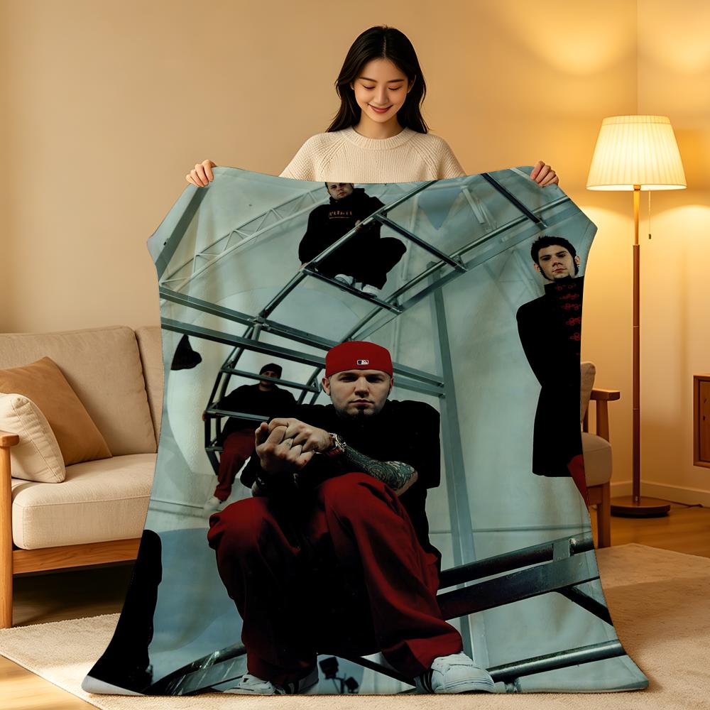 Band L-Limp B-Bizkit Throw High-Density Short Plush Blanket Soft Skin-Friendly for Sofa Nap Air-Conditioned Room