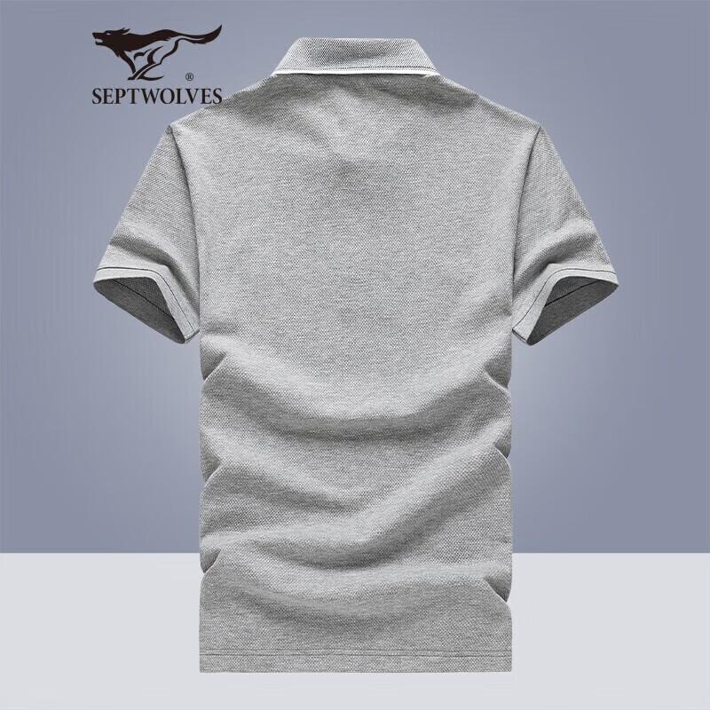 Seven Wolves Men's Business Casual Piqué Polo Shirt