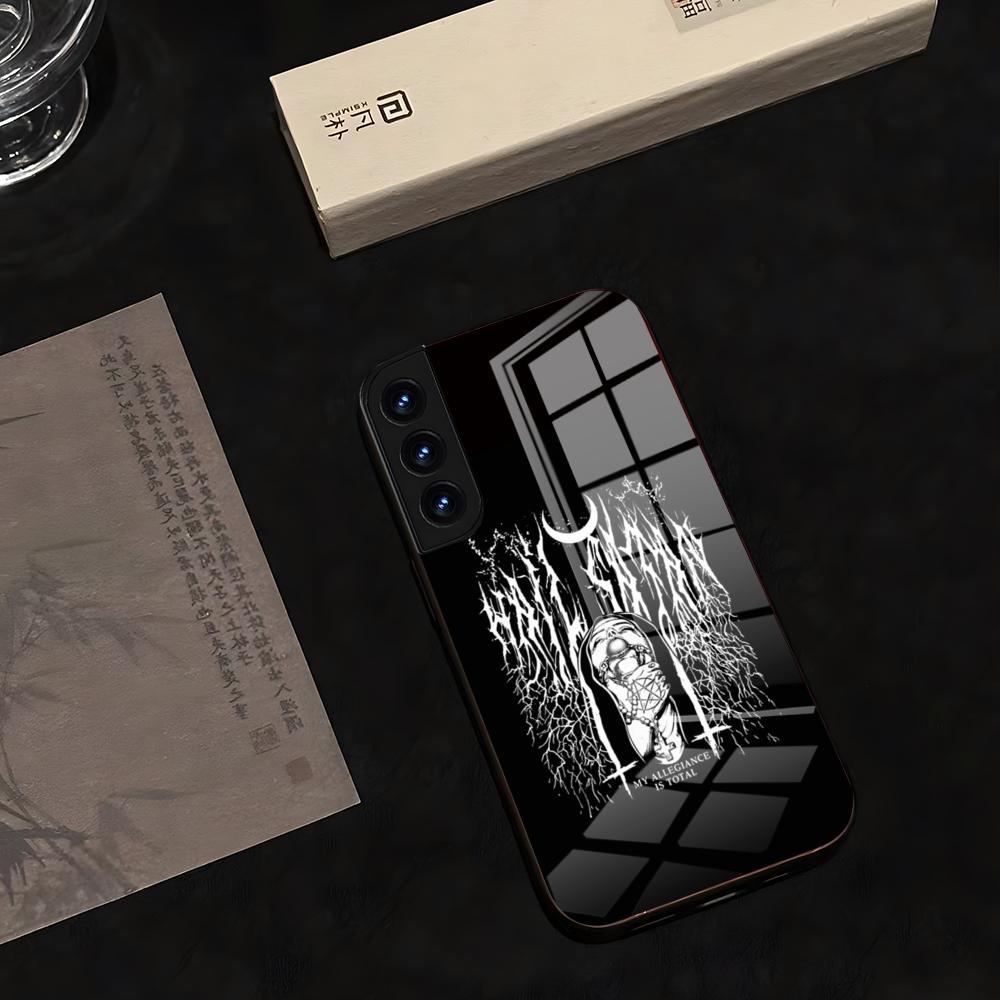 Satan Nun Phone Case 2025 Glass Old Man And Child Hot For Samsung S 25 24 Ultra Plus 23 22 21 20 A 34 54 53 Note20 M 54 Cover