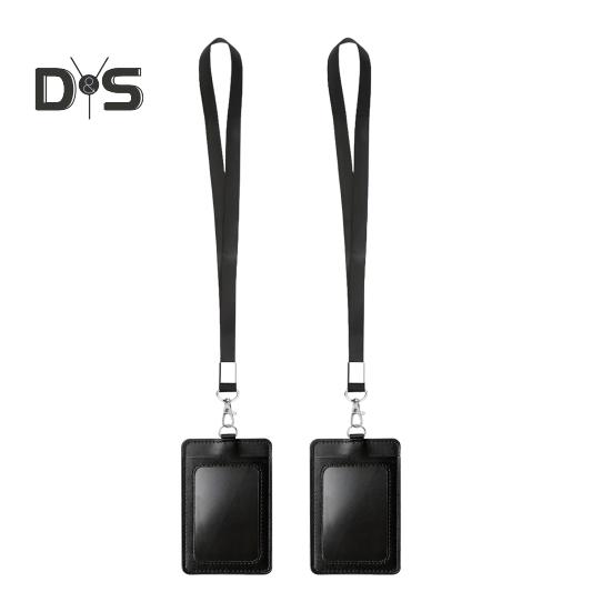 2 stk kortholder Klar uttrekkbar ID-kortholder med klipsemerke Spole ID-kortholder med karabinnøkkel